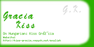 gracia kiss business card